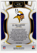 J.J. McCarthy 2025 Panini Select Concourse Silver Prizm #63 Card