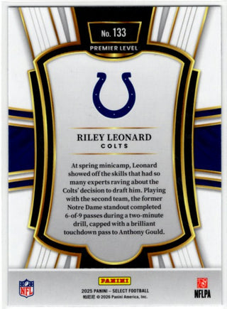 Riley Leonard 2025 Panini Premier Level RC #133