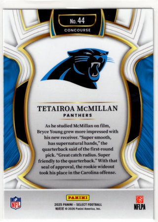 Tetairoa McMillian 2025 Panini Select Concourse RC Card #44