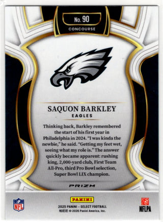 Saquon Barkley 2025 Panini Select Concourse Prizm Card #90