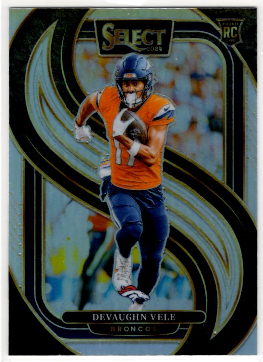 Devaughn Vele 2024 Panini Select Silver Prizm RC Card #150
