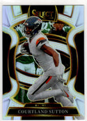 Courtland Sutton 2025 Panini Select Concourse Silver Prizm Card #11