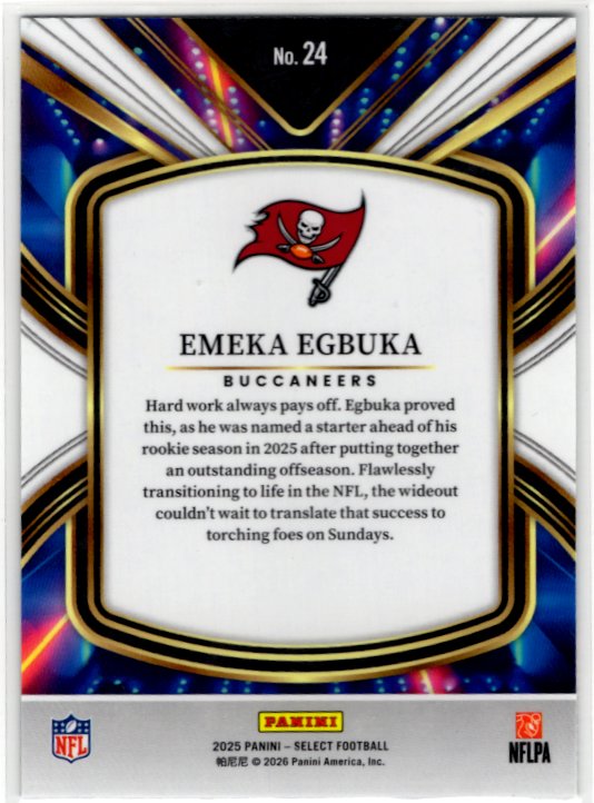 Emeka Egbuka 2025 Panini Select Future RC Card #24