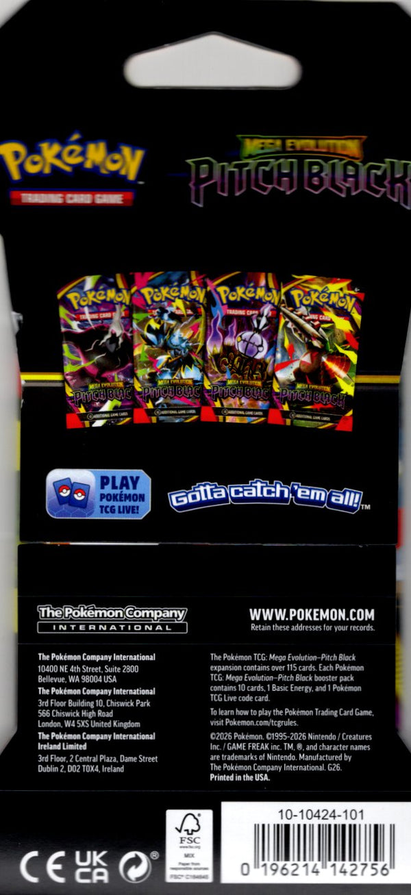 Pokemon Mega Evolution: Pitch Black Excadrill Sleeved Booster Pack