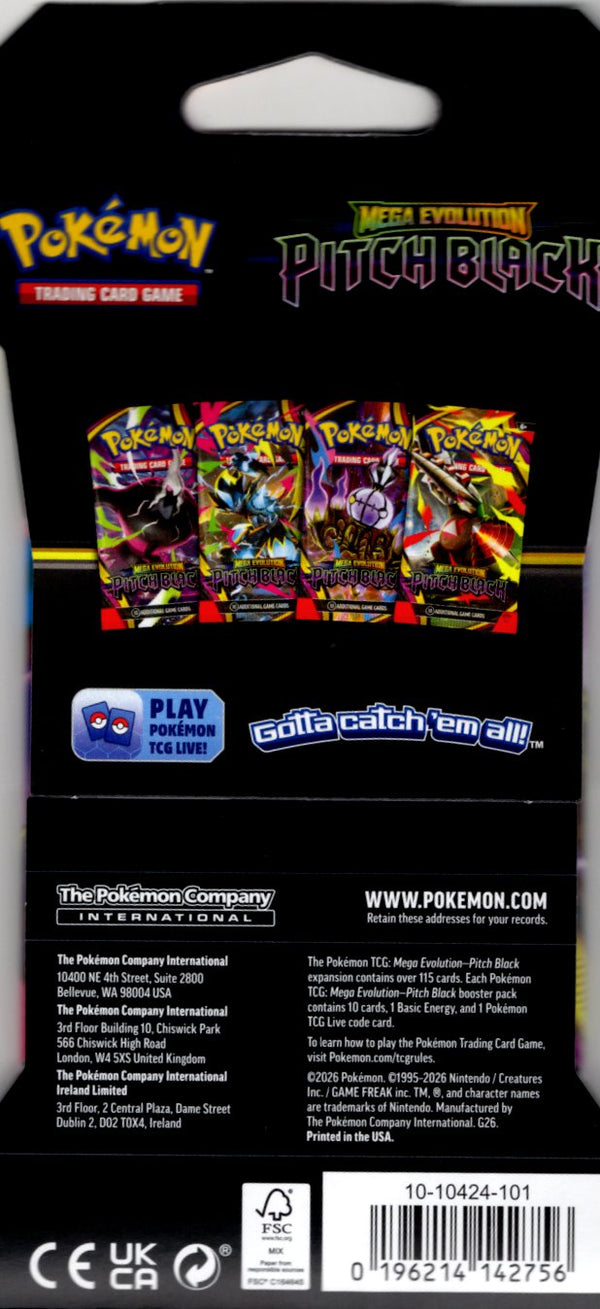 Pokemon Mega Evolution: Pitch Black Lampent Sleeved Booster Pack