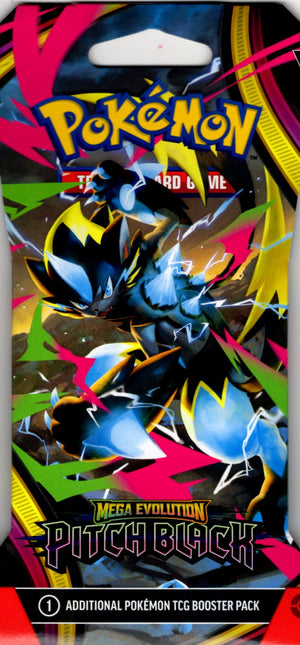 Pokemon Mega Evolution: Pitch Black Mega Zeraora Sleeved Booster Pack