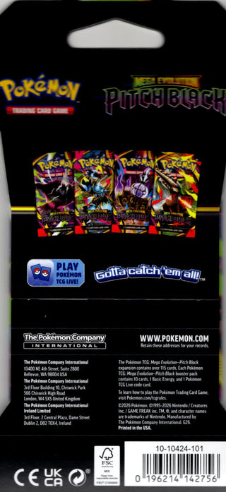 Pokemon Mega Evolution: Pitch Black Mega Darkrai Sleeved Booster Pack