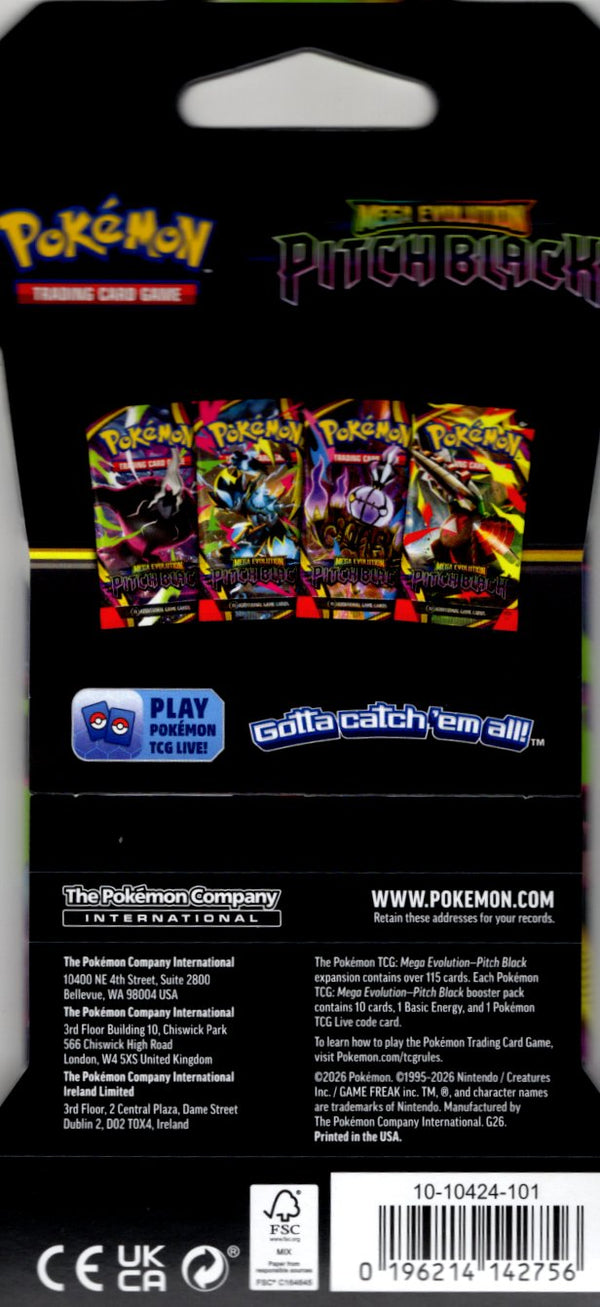 Pokemon Mega Evolution: Pitch Black Mega Darkrai Sleeved Booster Pack