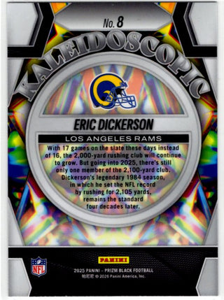 Eric Dickerson 2025 Panini Kaleidoscopic Prizm Black Card #8