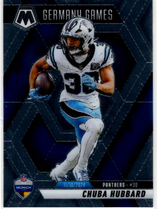Chuba Hubbard 2025 Panini Mosiac RC Card #260