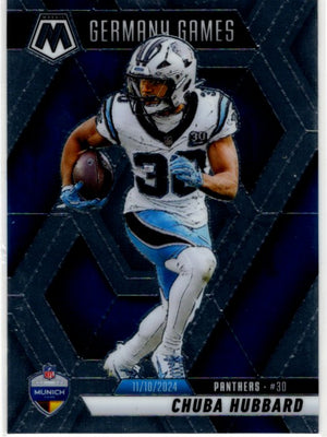 Chuba Hubbard 2025 Panini Mosiac RC Card #260