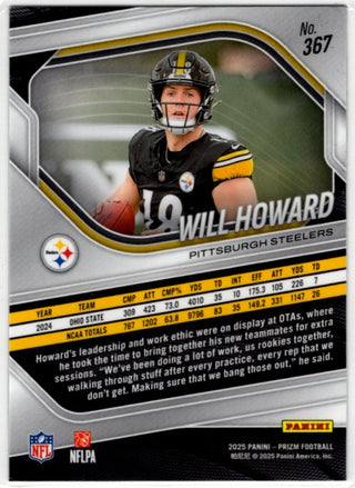 Will Howard 2025 Panini Prizm RC Card #367