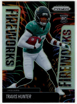 Travis Hunter 2025 Panini Prizm Card Fireworks #13
