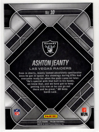 Ashton Jeanty 2025 Panini Emergent Select Prizm RC Card #10