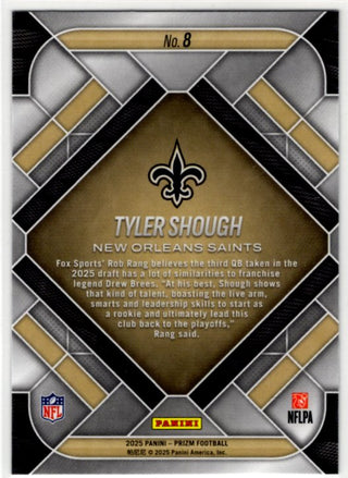 Tyler Shough 2025 Panini Emergent Select Prizm RC Card #8