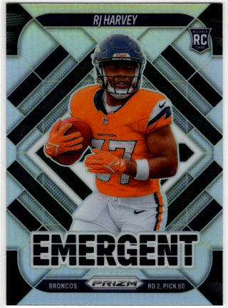 RJ Harvey 2025 Panini Emergent Select Prizm RC Card 16