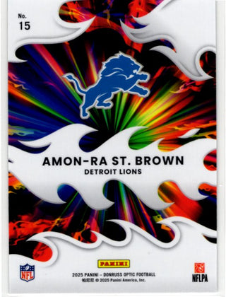 Amon-Ra St. Brown 2025 Panini Donruss Optic Light It Up Card #15
