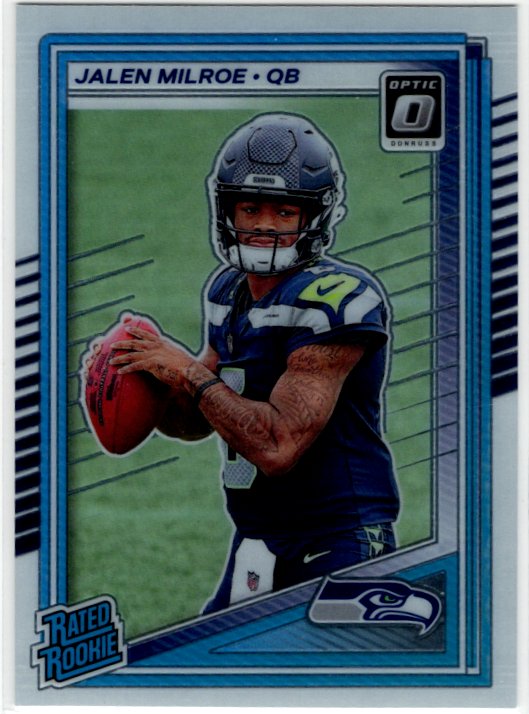 Jalen Milroe 2025 Panini Optic Donruss Rated Rookie Card #253