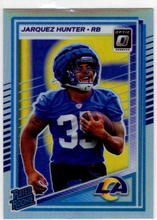 Jarquez Hunter 2025 Donruss Optic Rated Rookie Silver Prizm Card #292