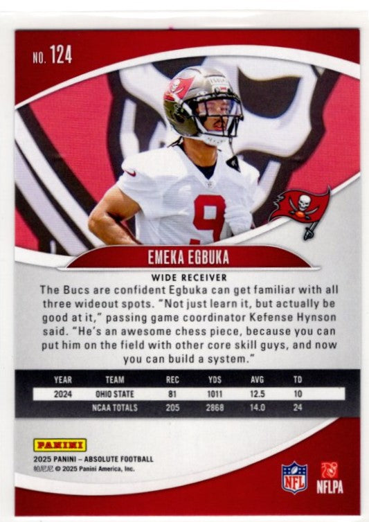 Emeka Egbuka 2025 Panini Absolute RC Card #124