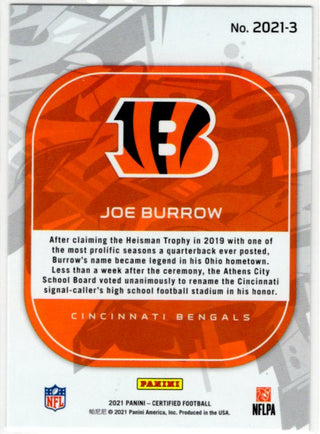 Joe Burrow 2021 Panini Certified #2021-3 Card