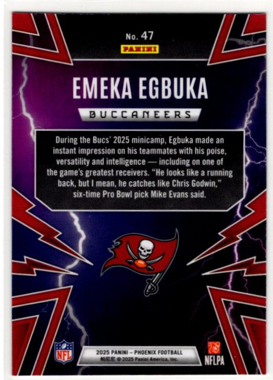 Emeka Egbuka 2025 Panini Phoenix Thunderbirds RC Card #47