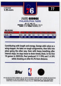 Paul George 2025/26 Topps Chrome Red White & Blue Update Card #77
