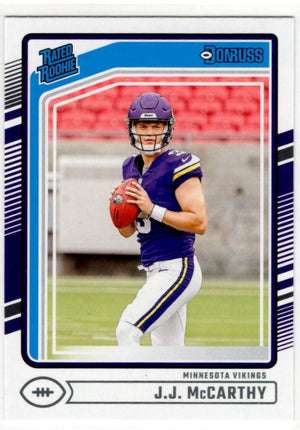 J.J. McCarthy 2024 Panini Donruss Rated Rookie Card #303