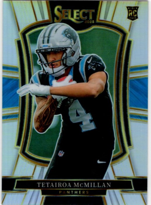 Tetairoa McMillan 2025 Panini Premier Level Prizm RC Card #144