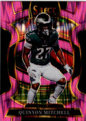 Quinyon Mitchell 2025 Panini Select Concourse Pink Shock Prizm RC Card #92