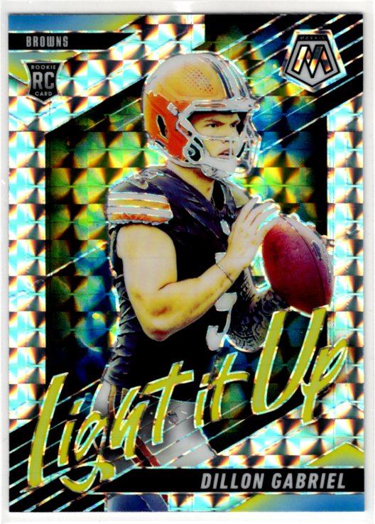 Dillon Gabriel 2025 Panini Mosaic Light it Up Prizm RC Card #21