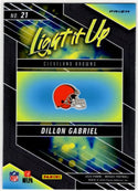 Dillon Gabriel 2025 Panini Mosaic Light it Up Prizm RC Card #21