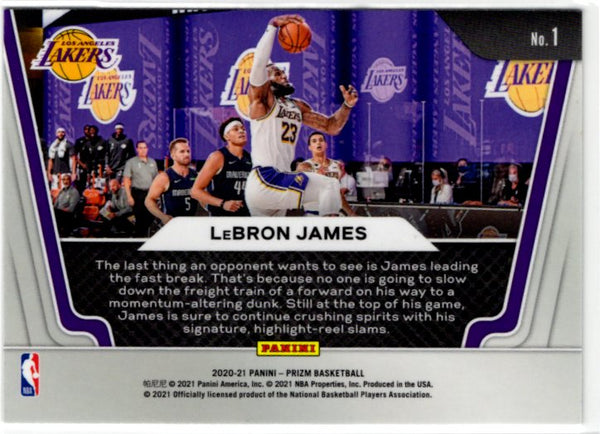 Lebron James 2020-21 Panini Prizm Widescreen Card #1