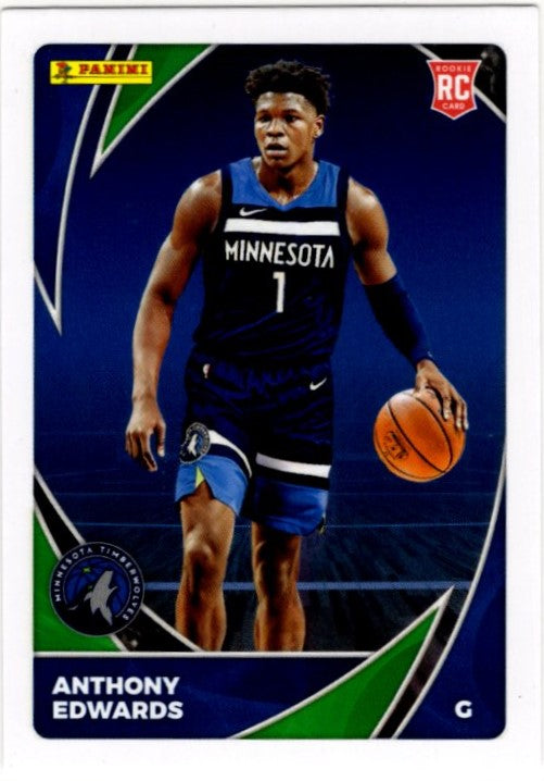 Anthony Edwards 2020-21 Panini NBA Sticker & Card RC #81