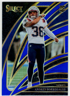 Andres Borregales 2025 Panini Select Club Level Prizm Blue RC Card #279 24/99