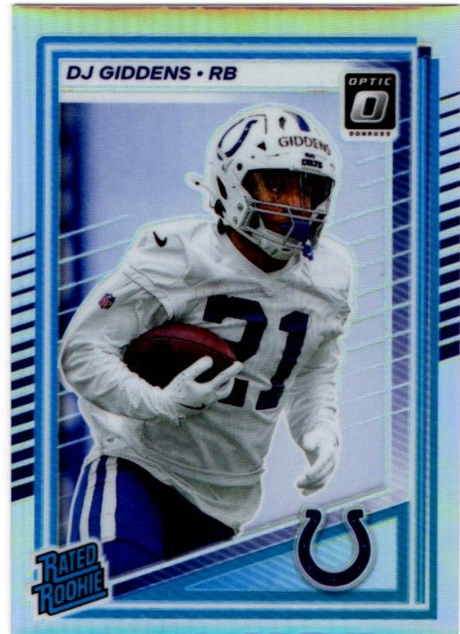 DJ Giddens 2025 Panini Donruss Optic Rated Rookie Card #258