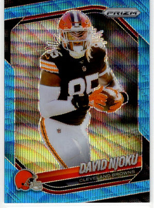 David Njoku 2025 Panini Blue Wave Prizm Card #155 185/230
