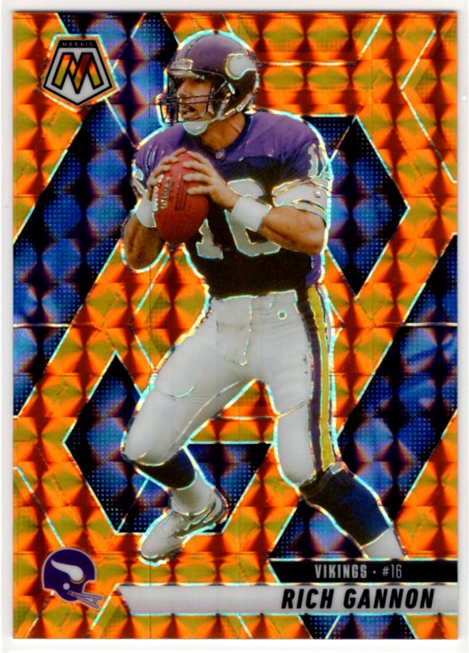 Rich Gannon 2025 Panini Mosaic Orange Prizm Card #225 084/199