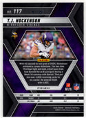 T.J. Hockenson Panini Mosaic Reactive Purple Prizm Card #117 41/49