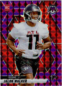 Jalon Walker 2025 Panini Mosaic Reactive Prizm Purple RC Card #377 37/49
