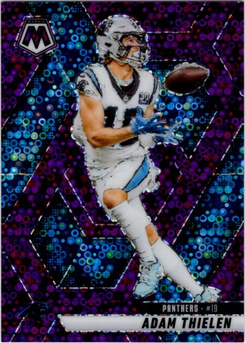 Adam Thielen 2025 Panini Mosaic Disco Prizm Purple Card #223 16/50