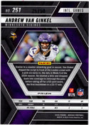 Andrew Van Ginkel 2025 Panini Mosaic England Games Prizm Purple Disco Card #251 25/50