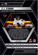 C.J. Stroud 2025 Panini Mosaic Reactive Prizm Blue Card #71 76/99