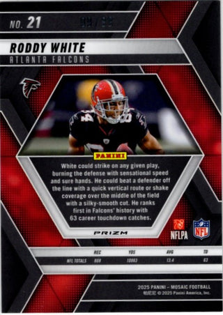 Roddy White 2025 Panini Mosaic Disco Prizm Blue Card #21 09/99