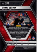 Drake London 2025 Panini Mosaic Disco Prizm Blue Card #250 42/99
