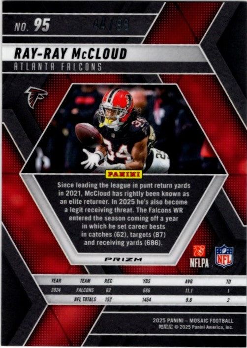 Ray-Ray McCloud 2025 Panini Mosaic Disco Prizm Blue Card #95 44/99
