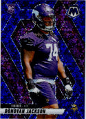 Donovan Jackson 2025 Panini Mosaic Disco Prizm Blue RC Card #388 33/99