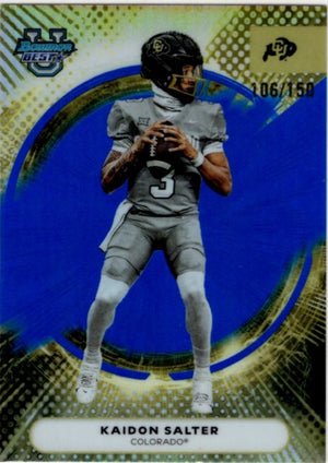 Kaidon Salter 2025 Topps Bowman Best University Blue Refractor Card #64 106/150