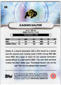 Kaidon Salter 2025 Topps Bowman Best University Blue Refractor Card #64 106/150