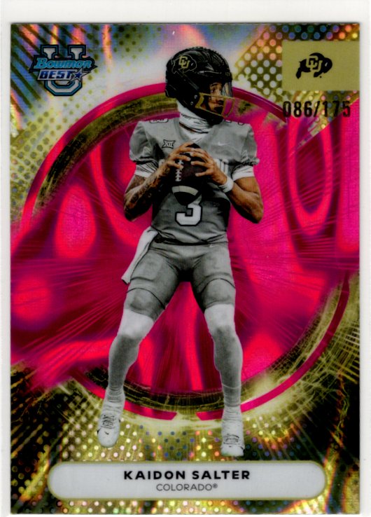 Kaidon Salter 2025 Topps Bowman Best University Pink Lava Card #64 086/175